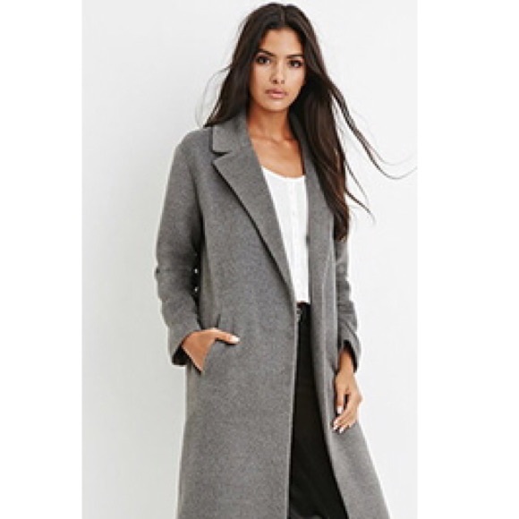 Forever 21 Jackets & Blazers - Forever 21 Longline Grey Jacket